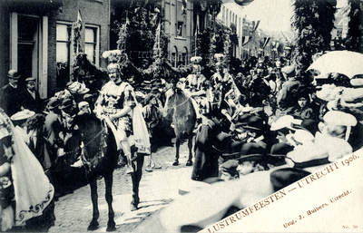 220641 Afbeelding van de maskeradeoptocht met als thema De triomftocht van Germanicus binnen Rome in 17 na Chr. ter ...